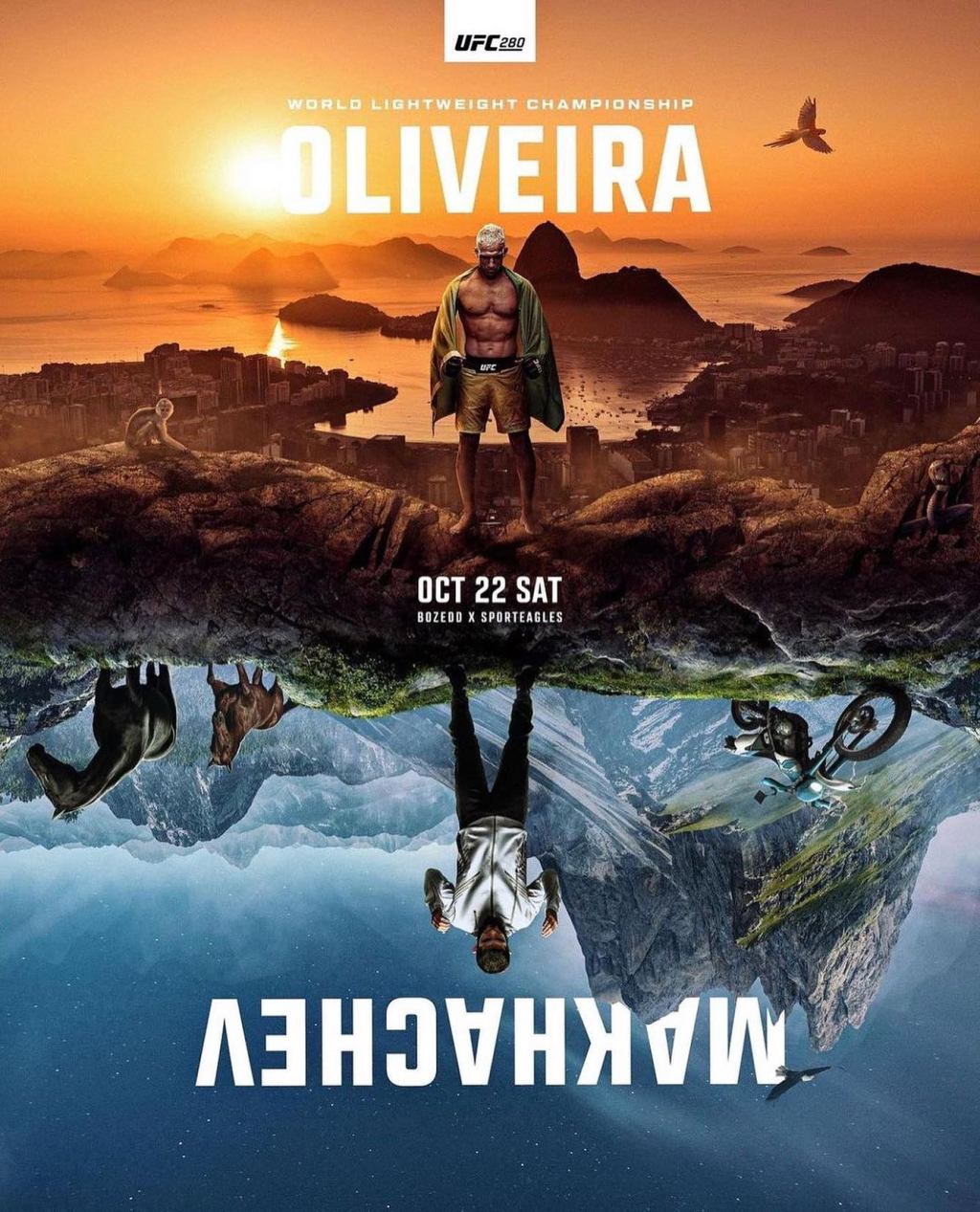 UFC 280: Oliveira vs Makhachev Fight Poster